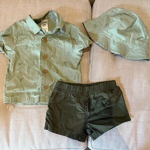 Carter's Matching Set w Bucket Hat 3m